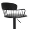 Armen Living Nash Adjustable Black Wood Bar Stool in Gray Faux Leather with Black Metal LCNABABLKGRY - alternate 10